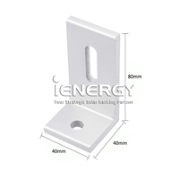 Kit de fixation solaire en aluminium pour toiture métallique, pieds en L, accessoires pour l'installation de panneaux photovoltaïques sur toit