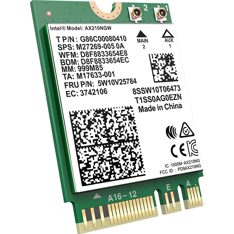 Comfast 5374Mbps Tri-band 2.4Ghz/5Ghz/6Ghz PCI-E WiFi Adapter AX5374 BT5.2 WiFi 6E AX210NGW network cards