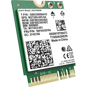 Comfast 5374Mbps Tri-bant 2.4Ghz/5Ghz/6Ghz PCI-E WiFi adaptörü AX5374 BT5.2 WiFi 6E AX210NGW ağ kartları