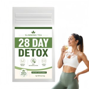 Thé Détox Minceur 28 Jours, Thé Ventre Plat, Brûleur de Graisse Naturel à Base de Plantes, Thé pour Perdre du Poids, 6g*28 Sachets de Thé Prêts à Expédier - Product Image 1