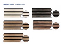 Panneau acoustique en bois lamellé Akupanel, finition chêne gris, placage bois d'ingénierie, feutre polyester, pour décoration intérieure