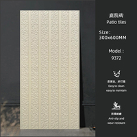 Carrelage extérieur en porcelaine pleine masse 300x600mm antidérapant pour patio, jardin, mur et sol