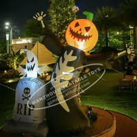 Al Aire Libre LED sombrero inflable Halloween decoración enorme publicidad inflable fantasma Halloween calabaza