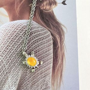Collana di gioielli portafortuna con diamanti con taglio a forma di <span class=keywords><strong>cuore</strong></span> giallo in giada, dalla fabbrica cinese - Product Image 6