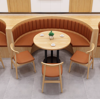 Combinaison de chaise de table de canapé en bois massif personnalisée pour restaurant café magasin de nouilles barbecue hot pot école moderne hôtel