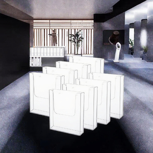 Wall Mount Brochure chủ <span class=keywords><strong>8</strong></span>.5x11 inch rõ ràng Acrylic Tạp Chí tập sách hiển thị đứng nhựa tập tin mail giá - Product Image 3