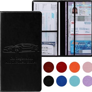 Portadocumentos para Registro y Seguro de Automóvil - Cartera Organizadora de Documentos para Guantera de Vehículo en Cuero PU Premium OEM Guangdong - Product Image 1