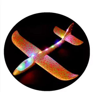 48cm LED Light <b>Airplane</b> Flying <b>Toy</b> Outdoor Flying <b>Toys</b> LED Light Plane Model <b>Toy</b> Hand Launch Foam Throwing Plane - Product Image 3