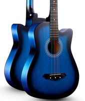 Guitare acoustique 41 pouces Cutaway Dreadnought avec table en Sapele, kit débutant avec sac, cordes, capo et accordeur, fabriquée en Chine