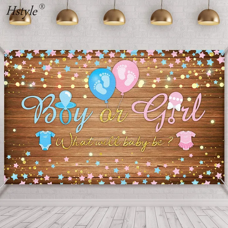 70.8 x 43.3 Inch Gender Reveal Backdrop Boy Or Girl Baby Gender Party Decorations Supplies Pink Blue What Will Baby Be Banner