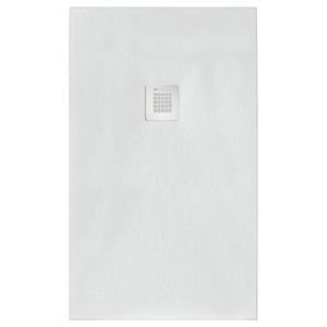 Receveur de douche rectangulaire Serenity Modern White 70x190cm en pierre artificielle marbrée et acier inoxydable pour salle de bain et hôtel - Product Image 1