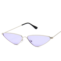 Lunettes de Soleil Triangle Hip Hop Unique de Luxe à la Mode pour Haute UV400 Alliage PC Métal Jaune Violet Rose Gris Thé Lentille Imprimée