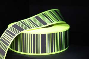 新ソール カスタム蛍光グリーンブラック バーコード柄 反射熱転写テープ - Product Image 2