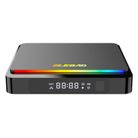 Nouveau brevet amlogic S905 X4 android 11 4K dynamique programmable RGB light tv box avec double wifi matériel moniteur smart tv box