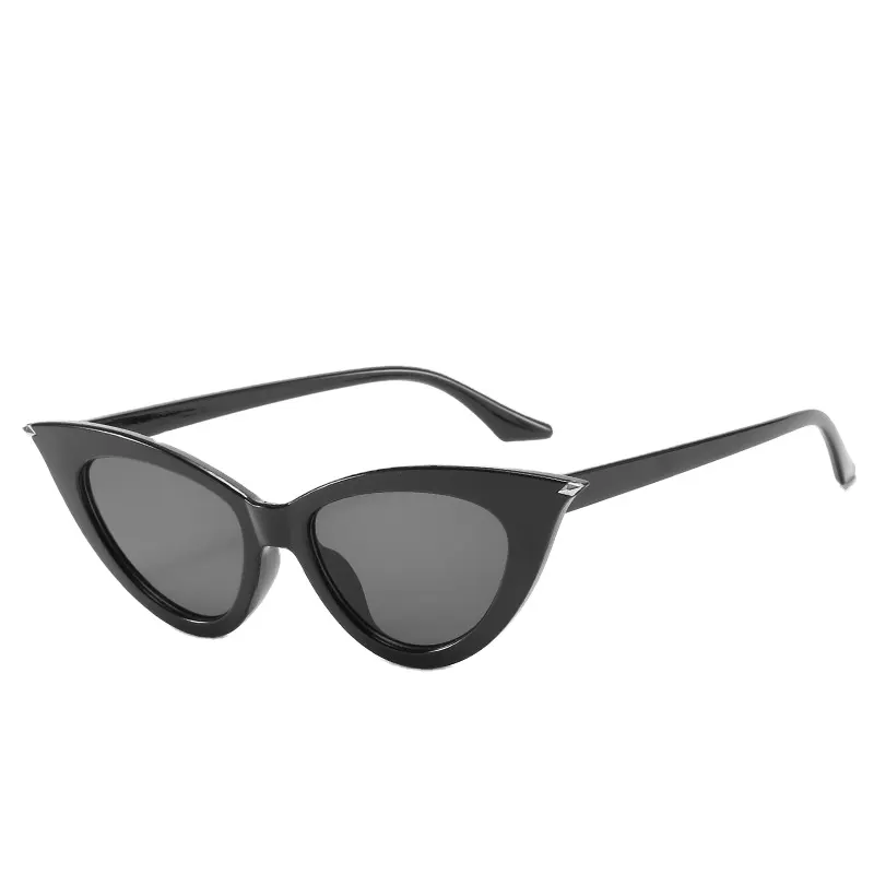 2024 नए फैशन कैट आई धूप का चश्मा ट्रेंडी छोटे फ्रेम महिलाओं के धूप का चश्मा सस्ते पीसी शेड आईवियर