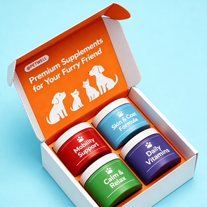 Cajas de Cartón Corrugado para Envíos de Suplementos para Mascotas, Caja de Cartón Corrugado con Corte Troquelado, Embalaje Personalizado - Product Image 1