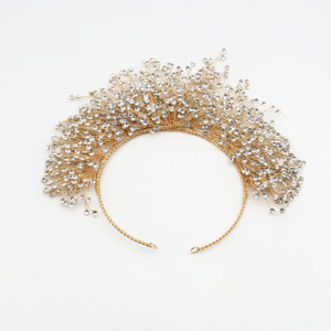 GENYA <span class=keywords><strong>couronne</strong></span> de mariée en strass faite à la main <span class=keywords><strong>couronne</strong></span> de mariée délicate de haute qualité <span class=keywords><strong>couronne</strong></span> de mariée exagérée et élaborée - Product Image 3
