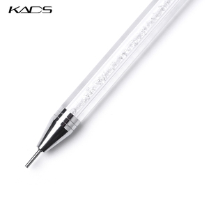 KADS Stylo à double embout en silicone pour nail art, avec manche en cristal, pour le pose de strass et la cire, outil de manucure - Product Image 2