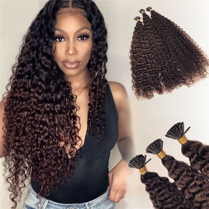 Extensiones <span class=keywords><strong>de</strong></span> <span class=keywords><strong>cabello</strong></span> humano peruano rizado, calidad superior, 20 pulgadas, n. ° 4, color <span class=keywords><strong>chocolate</strong></span> - Product Image 1