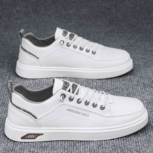 Zapatillas Deportivas de Piel Blancas para Hombre Ansuoni, con Punta Redonda, Estilo Baloncesto, Casuales, para Todas las Temporadas, con Suela de Goma - Product Image 3