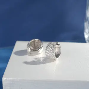 Gra Certificate Women Men Diamond Fashion Jewelry 925 Sterling Silver Luxury Vvs Moissanite Hoop Earrings Loop