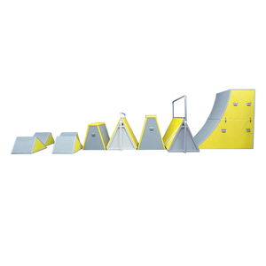 XINOUTAI Set da Salto a Nove Pezzi per Bambini, in Legno, per Esterni, Comodo, Durevole, Combinazione per Competizioni, Treppiede - Product Image 3
