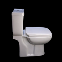 Medyag MFZ-41 WC moderne en céramique à double chasse, deux pièces, universel, avec siège carré et fonction de lavage par aspiration