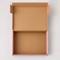 Boîte d'expédition pliable en carton ondulé en papier kraft, personnalisable avec logo, pour emballage d'expédition, vente chaude