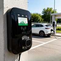 Estación de Carga para Vehículos Eléctricos Jinghu para Exteriores, 7-22kW, Tipo 2, Enchufe de Pared, Plataforma OCPP, Resistente a la Intemperie IP65, TA-AC-WH-P
