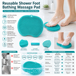 Customized Logo Wholesale Reusable Shower <b>Foot</b> Bathing <b>Massage</b> Pad Bathroom <b>Foot</b> Scrubber <b>Mat</b> - Product Image 1