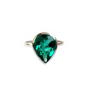 2022 New Arrival <b>Green</b> Hydro Bezel Setting Elegant Sterling Silver 925 Pearl Finger <b>Ring</b> Fine Jewelry Wholesale for Gift - Product Image 4