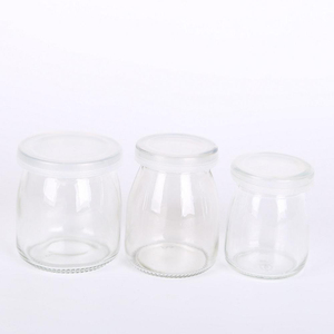 100ml Classic <b>Camping</b> Clear Empty Glass <b>Storage</b> Bottles Jars Leak Resistant Plastic Lid for Ice Cream Pudding Milk Honey Yogurt - Product Image 1