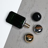 Luxuriöse 50ml Achteckige Glas-Parfümflasche mit Farbverlauf, Leere Duftsprühflasche mit Schwarzem Designer-Verschluss und Box