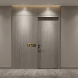 Porte en bois enveloppée de <span class=keywords><strong>film</strong></span> PVC de haute qualité, insonorisation 46 dB, étanche, porte intérieure pour la vente en gros et la construction en Europe - Product Image 3