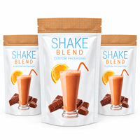 Sachets personnalisés imprimés pour poudre protéinée avec fermeture éclair refermable, sacs haute barrière pour protéines de lactosérum et mélanges de shakes