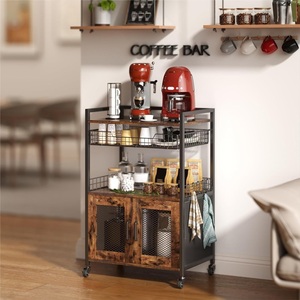 Modernos estantes de hierro de un solo nivel para cocina, carritos portátiles multiusos y soportes para aperitivos y condimentos - Product Image 2