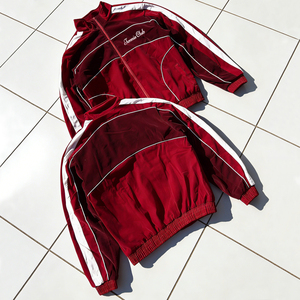 Ensemble <span class=keywords><strong>de</strong></span> survêtement en molleton 100% coton pour homme, <span class=keywords><strong>tenue</strong></span> décontractée d'été surdimensionnée avec fermeture éclair, streetwear <span class=keywords><strong>de</strong></span> <span class=keywords><strong>course</strong></span> - Product Image 2
