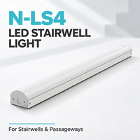 Lampu Tangga LED Linear 4FT 40W 4 Inci, Daya Dapat Diatur, CCT Dapat Disesuaikan untuk Koridor dan Lorong