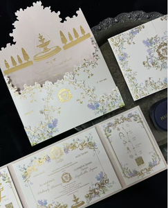 定制贺卡套装 四色印刷 烫金 铜版纸-腰封 售后证书 赞美包装 - Product Image 2