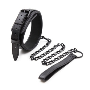 Collar Bdsm <span class=keywords><strong>de</strong></span> cuero y cadena <span class=keywords><strong>de</strong></span> hierro, collares esclavos Bdsm, Collar <span class=keywords><strong>de</strong></span> Bondage para mujeres, Juguetes sexuales para parejas, adultos, ataduras sexuales - Product Image 1