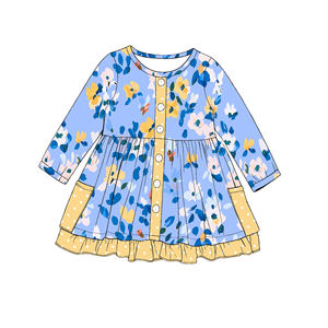 New Design Milk Silk <strong>Dress</strong> Kids Baby <strong>Girl</strong> <strong>Dresses</strong> Custom Long Sleeve Cute Toddler Princess <strong>Dress</strong> Clothing - Product Image 4