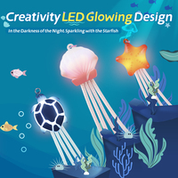 Creatividad Tortuga Marina Led Cable de carga brillante Teléfono celular universal Light up USB Tipo C Multi 4 en 1 Cable de carga