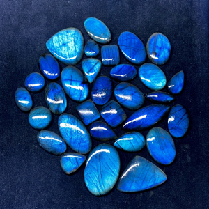 MAHNAJ GEMS Natural Blue Labradorite Oval Cut Color Change Mixed Sizes Jaipur Gemstones - Product Image 1