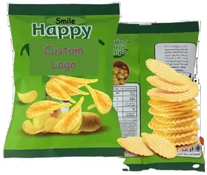 Impressão personalizada Puffs Food Pipoca Batata Chips Embalagem Pacote Plástico Ldpe Shrink Bag Hot Stamping Pouch Zip Lock Bag