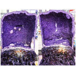 Grande cathédrale d'améthyste naturelle en vrac guérison grotte d'améthyste en forme de dôme magnifique géode d'améthyste pour la géomancie de magasin - Product Image 4