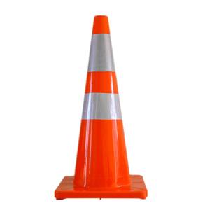 Construction de sécurité rouge de cône de trafic en PVC réfléchissant de haute qualité 360*360mm 2.3kg pour l'avertissement de trafic - Product Image 3