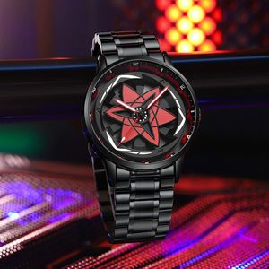 Reloj de Pulsera 2026, Nueva Serie de Relojes con Diseño de Auto, Movimiento de Cuarzo Creativo y Giratorio, Estilo Deportivo, Acero Inoxidable Negro, Regalo para Hombres y Parejas - Product Image 6