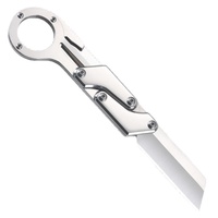 Nieuw mechanisch zakmes voor het enten van fruit & groenten, scherpe ring van hoogwaardig roestvrij staal, cool design, DIY EDC OEM