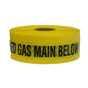 Cinta de Advertencia Azul, Roja y Amarilla de 50 mm de Ancho, de Polietileno, para Prevenir Riesgos de Tuberías de Agua y Gas Enterradas - Product Image 2