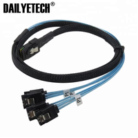 50CM Mini SAS 36P SFF-8087 ke 7Pin 4 SATA HD Disk kabel Data dari DAILYETECH